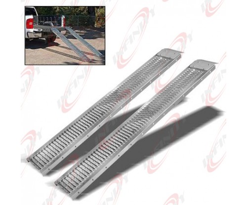 2Pc Steel non slip 1000LB Truck Load Ramp Dirt Bike Moving Haul Towing